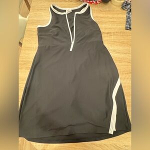 Sage Gray and White Midi Dress